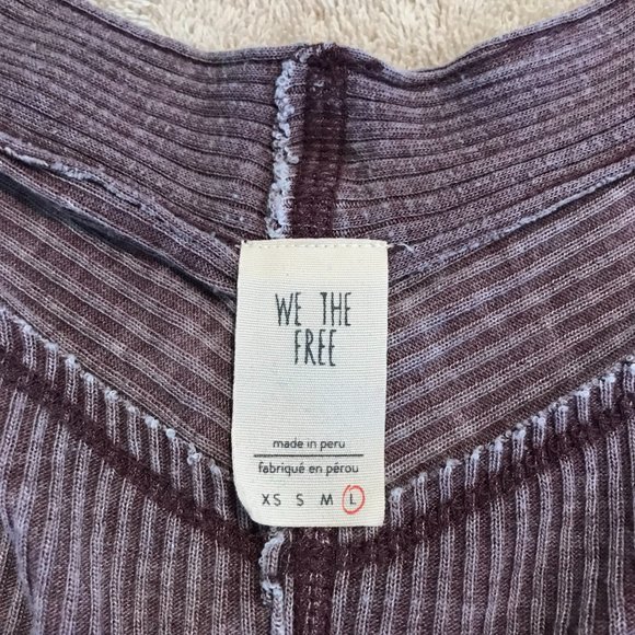 Free People We The Free Oceanview top in Wine, size L - Picture 6 of 10